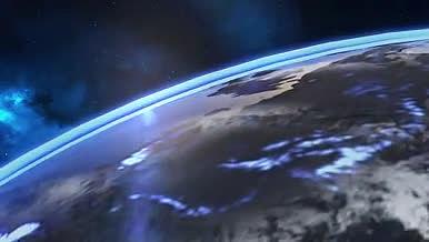 宇宙大气地球logo片头ae模板视频的预览图